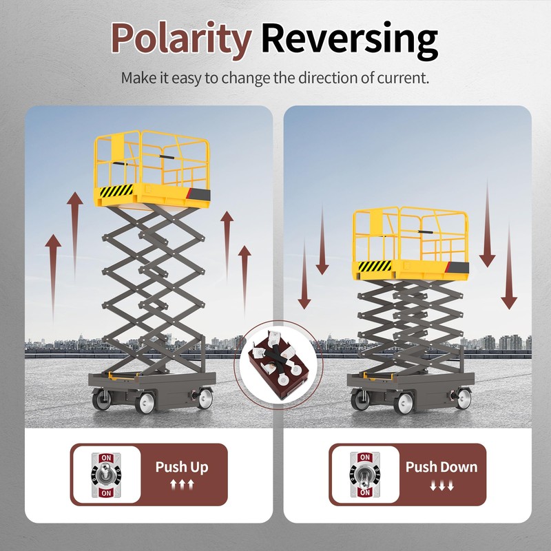 DaierTek Latching Reverse Polarity Switch 12V 30A 3 Position Toggle