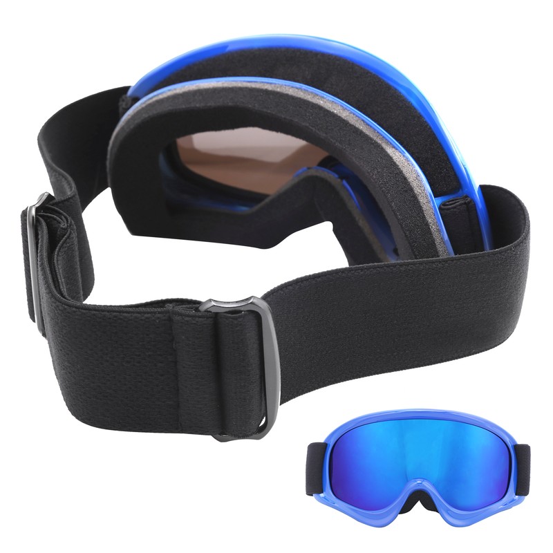 Children Ski Doublelayer Antifog Snow Antisnow Blindness Climbing Windproof Glasses(blue
