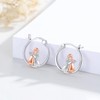 CHENGHONG Rose Gold Dog Labrador Hoop Earrings Silver 925 Dog