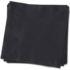 MORAINJAY 20Pcs Party Napkins,Black Napkin for Birthday,6.5inch Birthday Serviettes Party Tableware,Solid Color Table Decors for Birthday,Wedding,Picnic,Black Party Supplies for 16 Guests