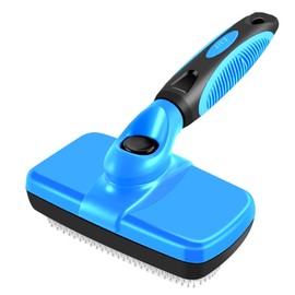 AINA Self-Cleaning Pet Grooming Brush | Pet Slicker Brush for Dogs & Cats Detangling & Fur Removal with Click Clean Button | Effective & Comfortable Pet Deshedding Brush, Perfect for Pet Grooming