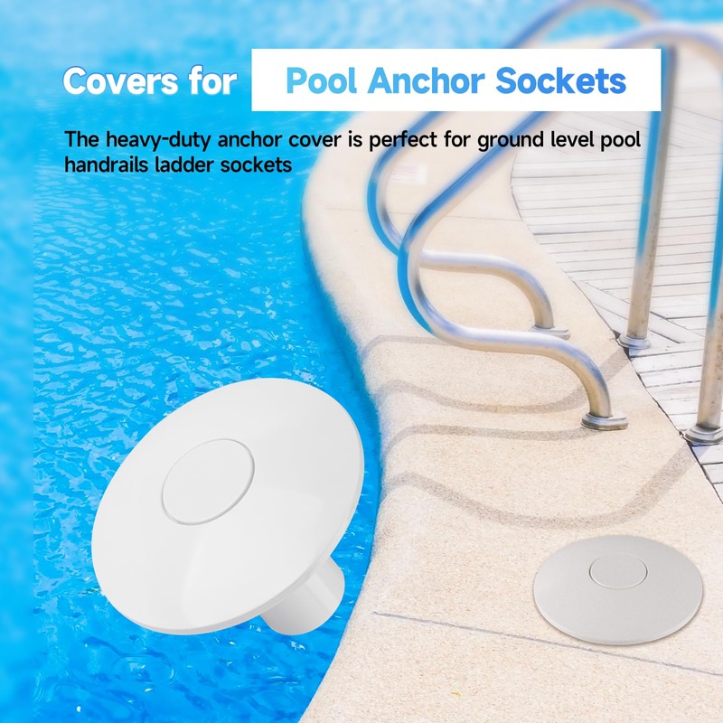 Pool Anchor Sockets Cover, Designed to Fill and Cover The