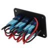 3 Gang Rocker Switch Overcurrent Protection LED Blue Backlit IP65