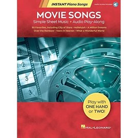 Movie Songs - Instant Piano Songs Simple Sheet Music + Audio Play-Along Book/Online Audio