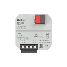 Theben 4942550 JU 1 KNX Flush-Mounted Blind Actuator, 1 Channel, Roller Shutter, Sun Protection, Privacy Screen Actuator, Flush-Mounted