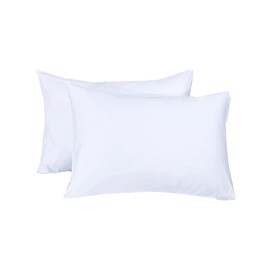 A ATH COLLECTION Pair of 800 Thread Count 100% Pure Egyptian Cotton Pillowcases Super Soft Hotel Quality White Set of 2 Housewife Pillowcases 2 Pack