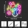 Be Happy Neon Sign, Positive Classroom Decor LED Light for