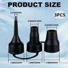 3 Set Air Pump Nozzles for Inflatables, Black Air Pump