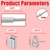 VIVBOO Stainless Steel Cable & Wire Rope 3/16" Vinyl Coated