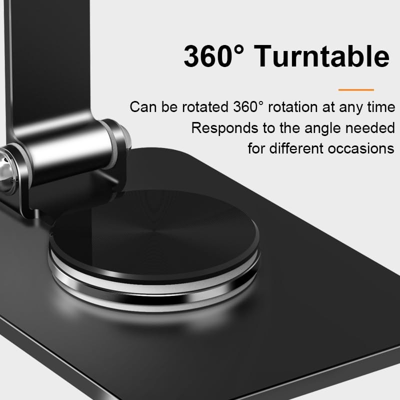 YZLELEQ Adjustable Phone Stand with 360 Rotating Base Portable Foldable