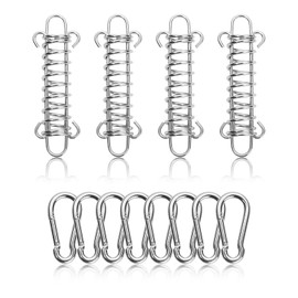 Pack of 4 Tension Springs with Hooks, Tension Springs, Stainless Steel Tension Springs, Springs for Camping, Awnings,