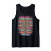 Western Serape print Cactus Leopard pattern Pink Tank Top