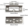 bociloy 6Pcs 3 Inch Non-Mortise Hinge, Silver Iron Cabinet Hinges,