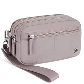 POIUGOYA Small Nylon Crossbody Bags for Women,RFID Wristlet Purse Built in Wallet, 4 Zipper Crossbody Wallet Phone Organizer