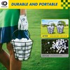 IOOBLBEI Stainless Metal Golf Ball Basket, Golf Ball Bucket with