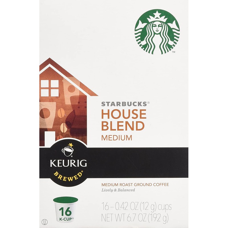 Starbucks House Blend Medium Roast Coffee Keurig K-Cups, 32 Cups