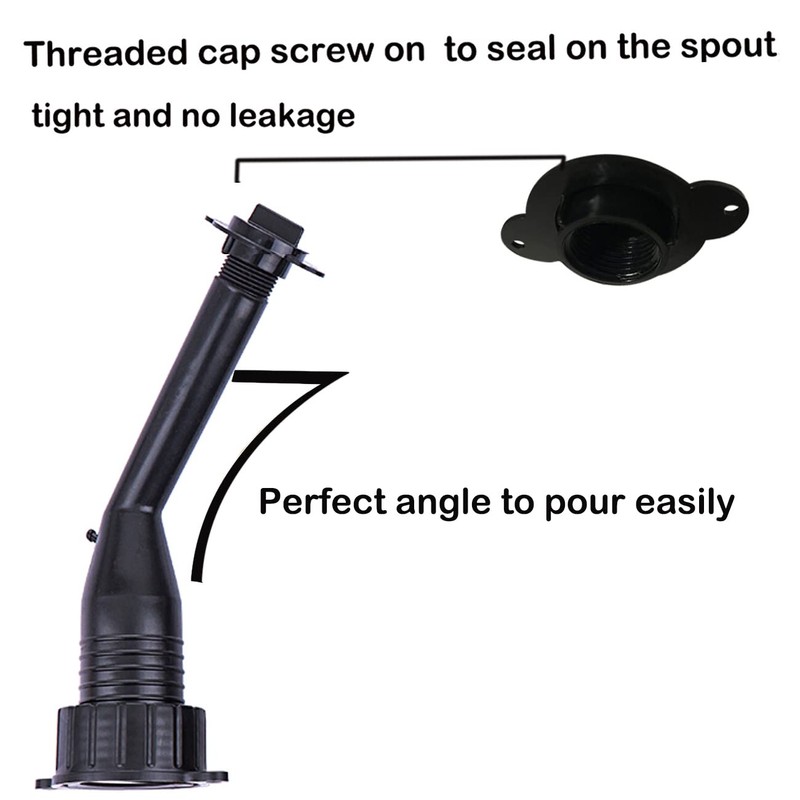 Gas Can Spout Replacement Pour Nozzle Kit with Gasket Stopper