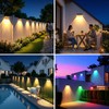 Solar Fence Lights Outdoor 10 Pack, Upgraded Brightness 3X LED