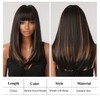 testar Long Black Wigs for Women Long Straight Wigs with
