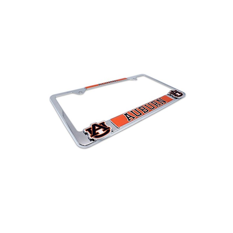 Premium All Metal Alumni License Plate Frame w/Dual 3D Logos