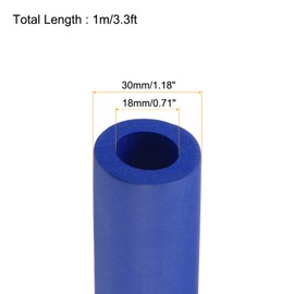 Rebower Pipe Insulation Tubing Thermal Foam Tube Handle Grip for Pipe Warming Wrap 18mm Inner Diameter 1M Blue