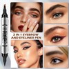 Eyebrow Pencil And Eyeliner Pencil, Magic Microblading Eyebrow Pen With