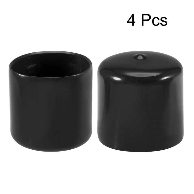 sourcing map Rubber End Caps 45 mm ID Vinyl Round