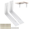 Shelf Brackets 2Pcs, 250mm Heavy Duty Wall Brackets Industrial Floating