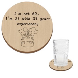 60th Birthday Gifts for Women,60th Birthday Gifts for Men,Happy 60th Birthday Gifts,Mens 60th Birthday Gifts,60th birthday gifts for her,60th birthday gifts for women keepsake,Wooden Coaster