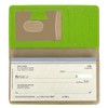 Lime Green Smooth Leather Checkbook Cover