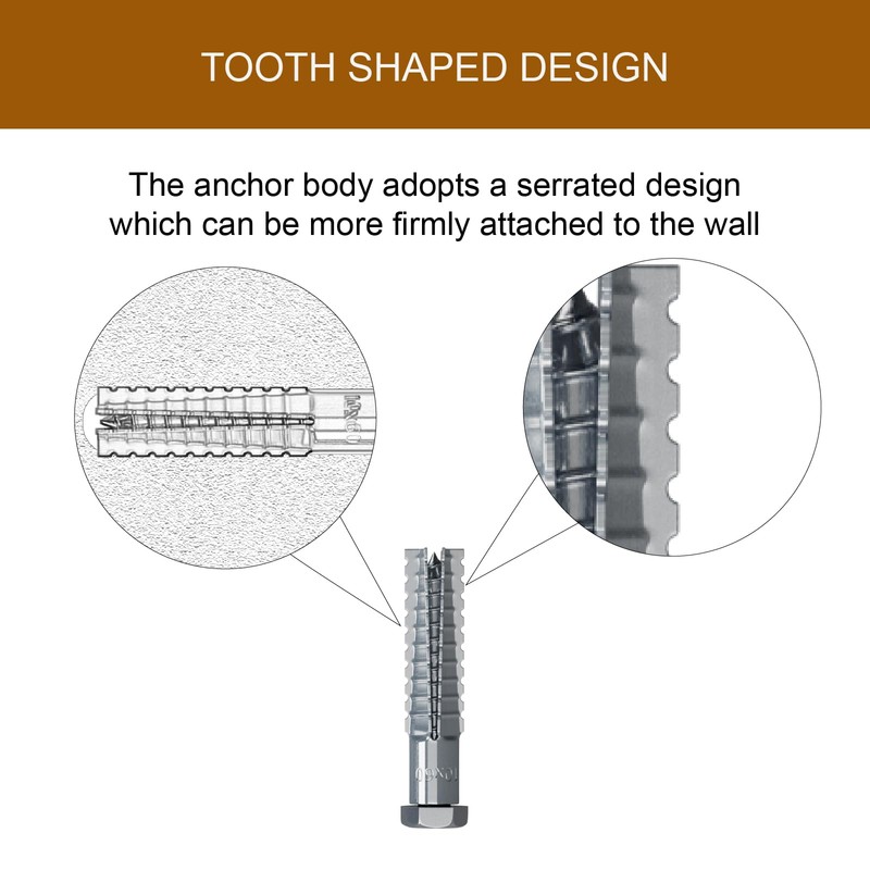 ZUYUEE 30PCS 3/8×2-3/8 in Screws and Wall Plugs Set,Concrete Anchors