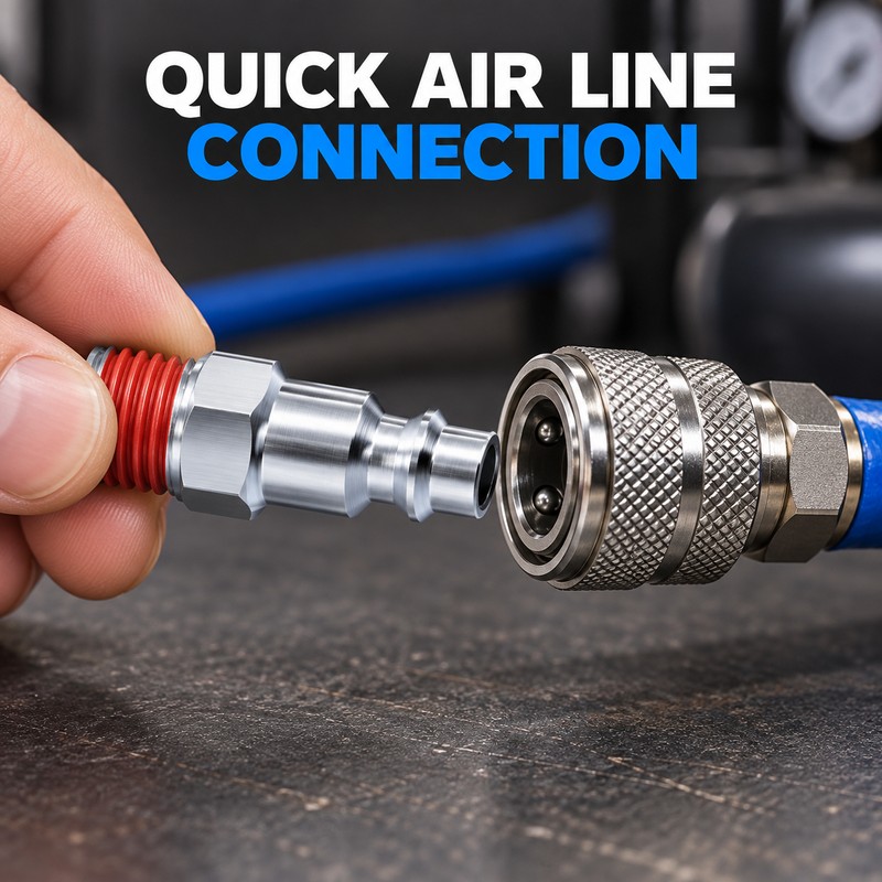 LEENKEA 5-Pack 1/4 Inch NPT Male Pneumatic Quick Connect Plugs