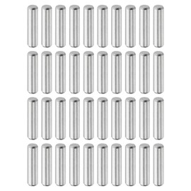 sourcing map 40 Pcs 3 mm x 12 mm Dowel Pins, 316L Stainless Steel Cylindrical Dowel Pins Shelf Support Peg Pin Rod Fasten Elements Metal Shelf Pegs Silver Tone