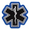 Star Of Life Black & White Patch, Medical Profession Patches