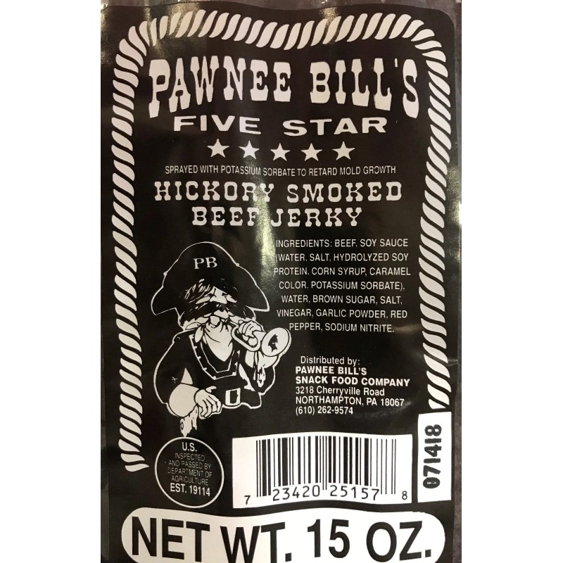 Pawnee Bill's Hickory Smoked Beef Jerky Original - 15oz sticks