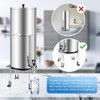 Gravity-Fed Water Filter System Stand, Detachable Stainless Steel Stand Compatible