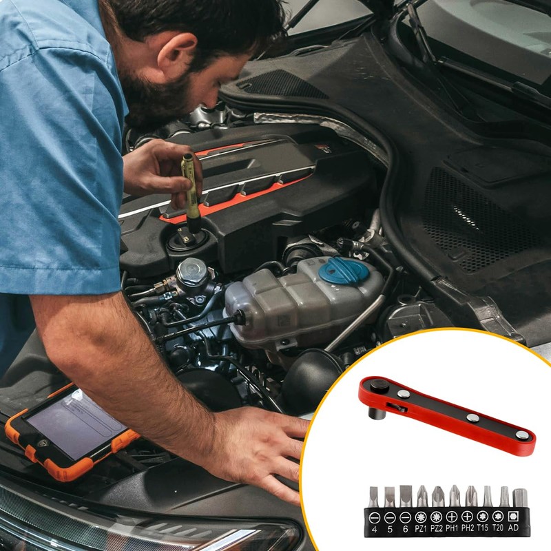Lotsdonxia Ratchet Wrench Set Mini 36-Tooth L-Bend Screwdriver Ideal for