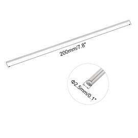 sourcing map Titanium Round Rod Semi-Hard TC4 Titanium Alloy Round Bar for Hand Tools Aircraft Axles Craft Tools 2.5x200mm