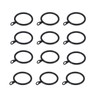 Lansonee 24 Pack Metal Curtain Rings, 30mm Internal Diameter Eyelets