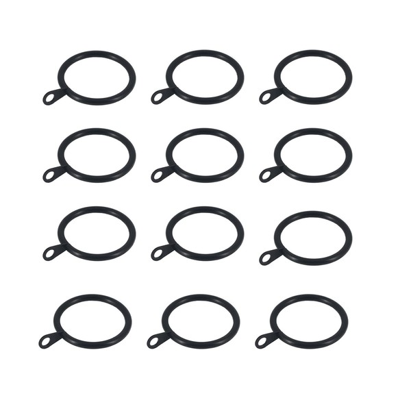 Lansonee 24 Pack Metal Curtain Rings, 30mm Internal Diameter Eyelets
