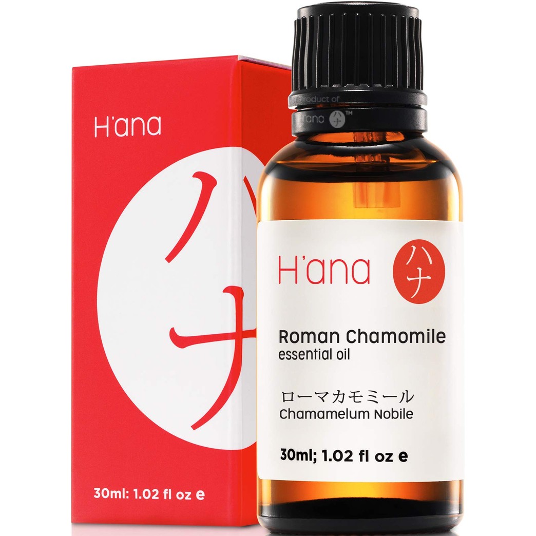 Hana Roman Chamomile Essential Oil - Calms Stress and Skin Irritations - for Carefree Moods - 100 Pure Therapeutic Grade for Aromatherapy and Topical Use - 30ml