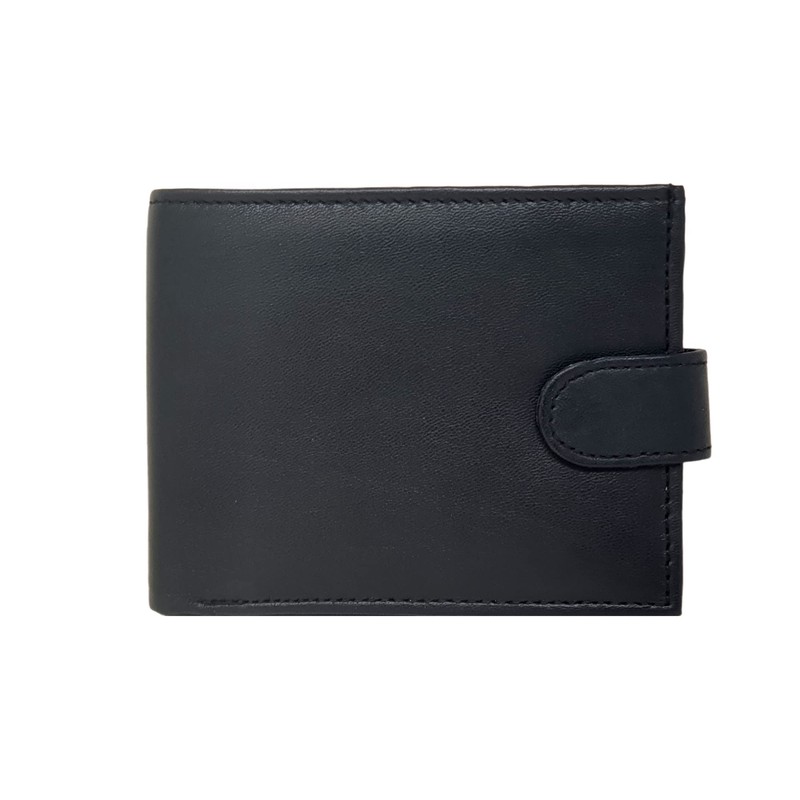 Mens RFID BLOCKING Soft Genuine Leather Bifold Wallet With A