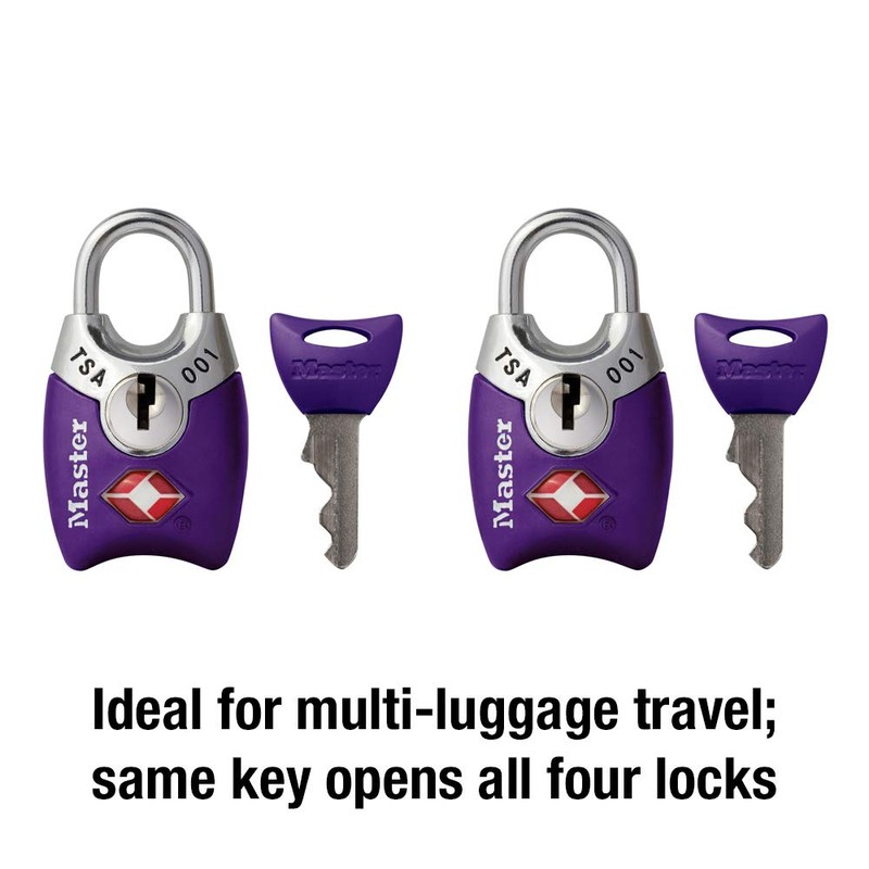 Master Lock 4689T TSA Approved Keyed Lock, 2 Pack, Colors