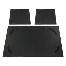 G-PLUS 3PCS Front Seat Covers, Compatible with Club Car DS 1982 1983 1984 1985 1986 1987 1988 1989 1990 1991-2000 Golf Carts Leather (Black)