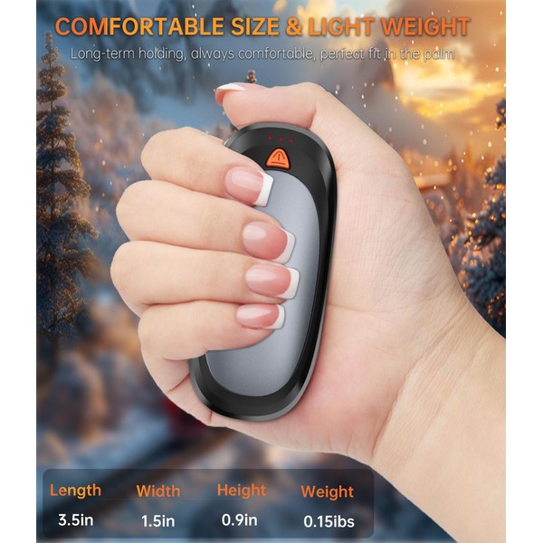 Tydse Tydse Hand Warmers Rechargeable with 10000mAh Charging Case, 2000mAh
