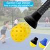 LOOEEL 2PCS Pickleball Ball Retriever,Universal Pickleball Upper Suction Cup,Silicone Pickleball
