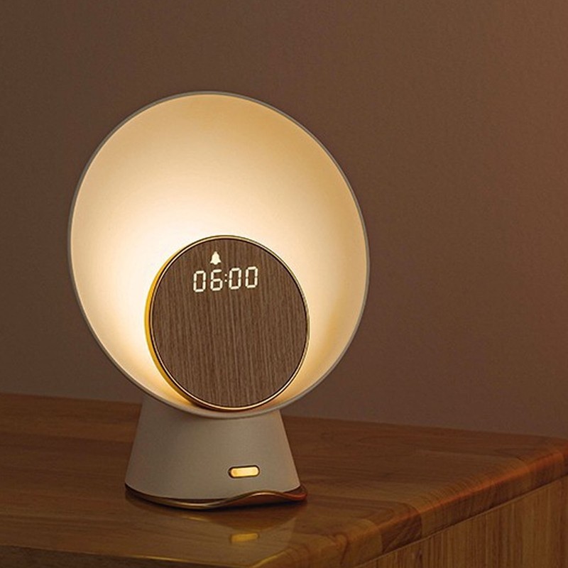 Moonlight Sensor Night Light Speaker Wireless Alarm Clock Bluetooth Speaker