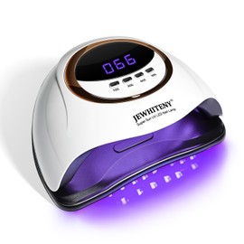 JEWHITENY White U V LED Lamp for Nails:Fast Nail Dryer for Gel Polish with 4 Timers and Automatic Sensor Professional LED Nail Lamp Manicure Tool