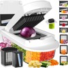 8 Blade All-in-1 Vegetable Chopper Mandoline Slicer with Container, Food