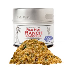 Red Hot Ranch Seasoning | All Natural | Non GMO | 1.4 oz | Gourmet Spice Mix | Small Batch | Artisanal Rub | Seasoning Pack | Magnetic Tin | Gustus Vitae | #306